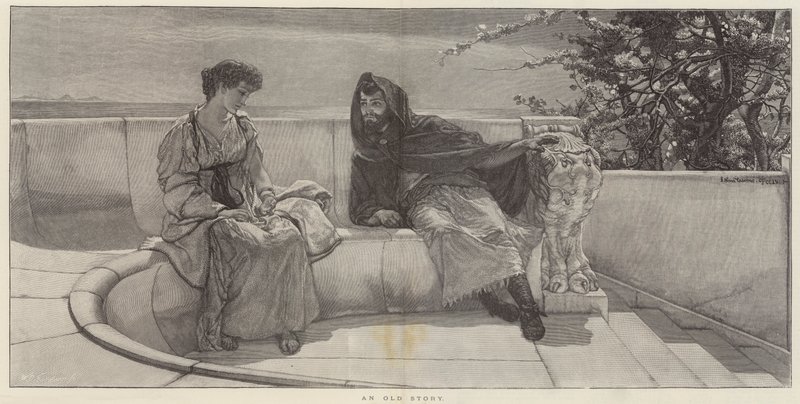 Uma velha história de Lawrence Alma Tadema