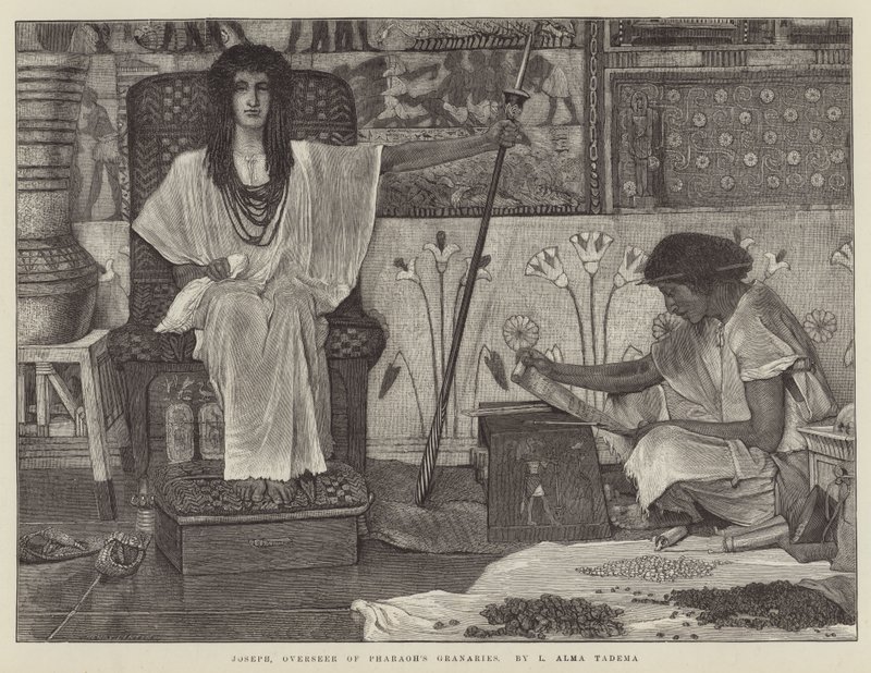 José, Supervisor dos Celeiros do Faraó de Lawrence Alma Tadema