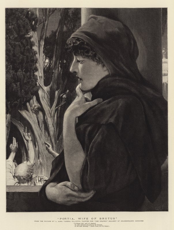 Portia, esposa de Brutus de Lawrence Alma Tadema