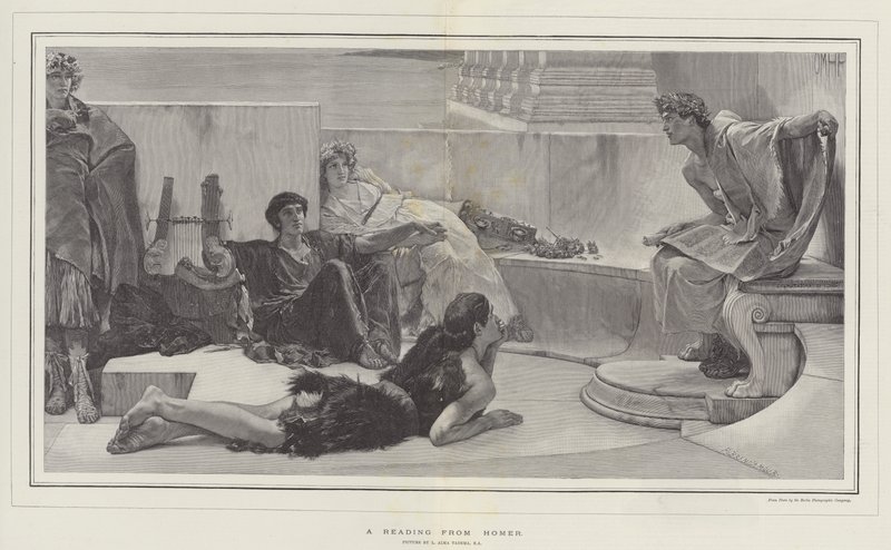 Uma leitura de Homer de Lawrence Alma Tadema