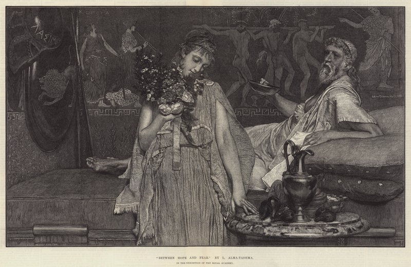 Entre a esperança e o medo, na exposição da academia real de Lawrence Alma Tadema