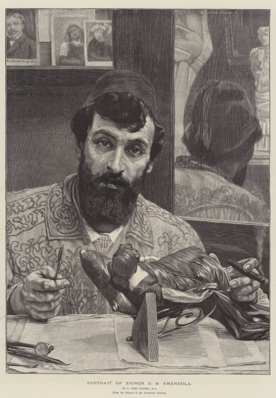 Retrato do Sr. GB Amendola de Lawrence Alma Tadema