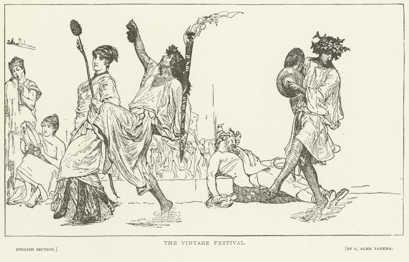 O Festival Vintage (gravura) de Lawrence Alma Tadema