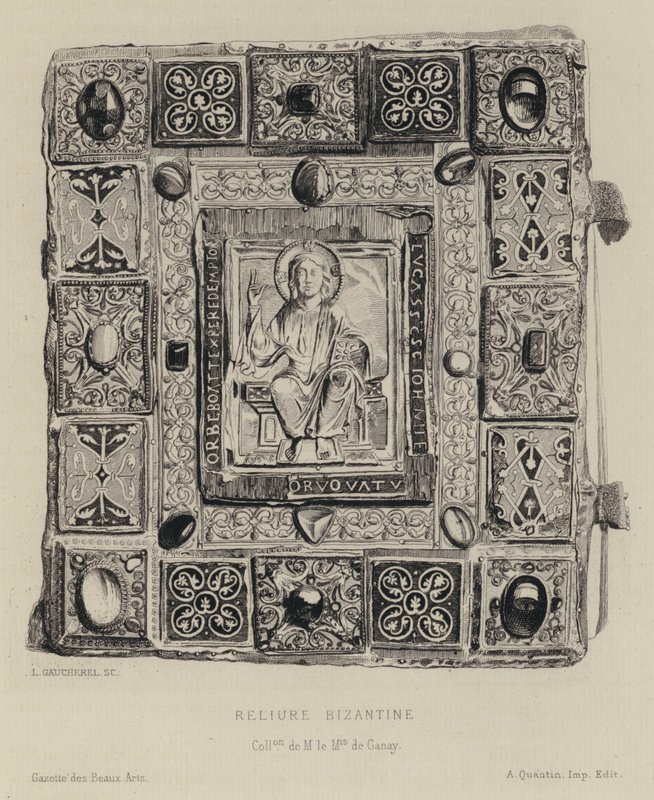 Encadernação bizantina (gravura) de Leon Gaucherel