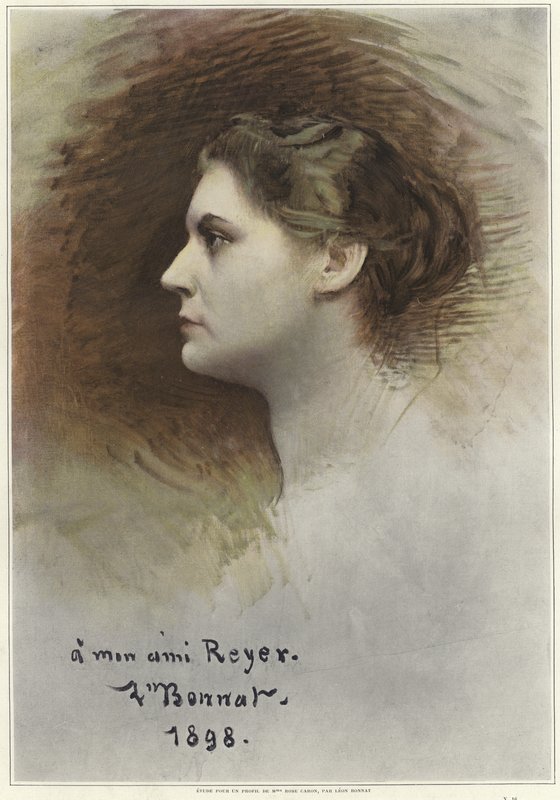Estudo para um perfil de Rose Caron de Leon Joseph Florentin Bonnat
