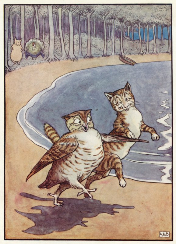 A coruja e o bichano-gato de Leonard Leslie Brooke