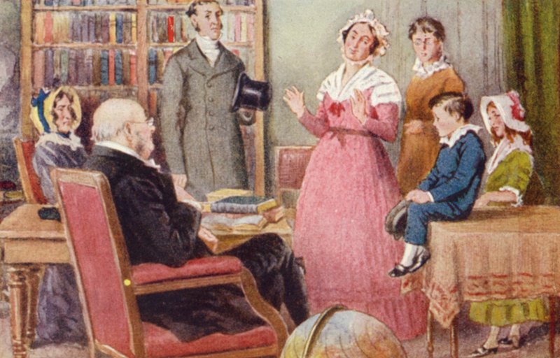 Ilustração para a história do pequeno Dombey de Leonard Skeats
