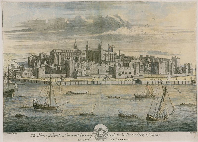 A Torre de Londres comandada pelo chefe honorável Robert Lucas de Leonard Knyff