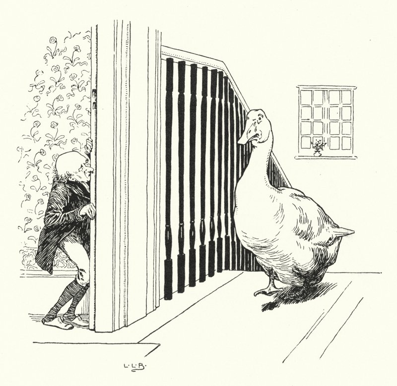 Goosey, goosey, gander (gravura) de Leonard Leslie Brooke