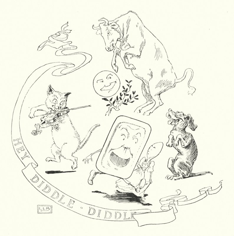 Ei! diddle, diddle, o gato e o violino (gravura) de Leonard Leslie Brooke