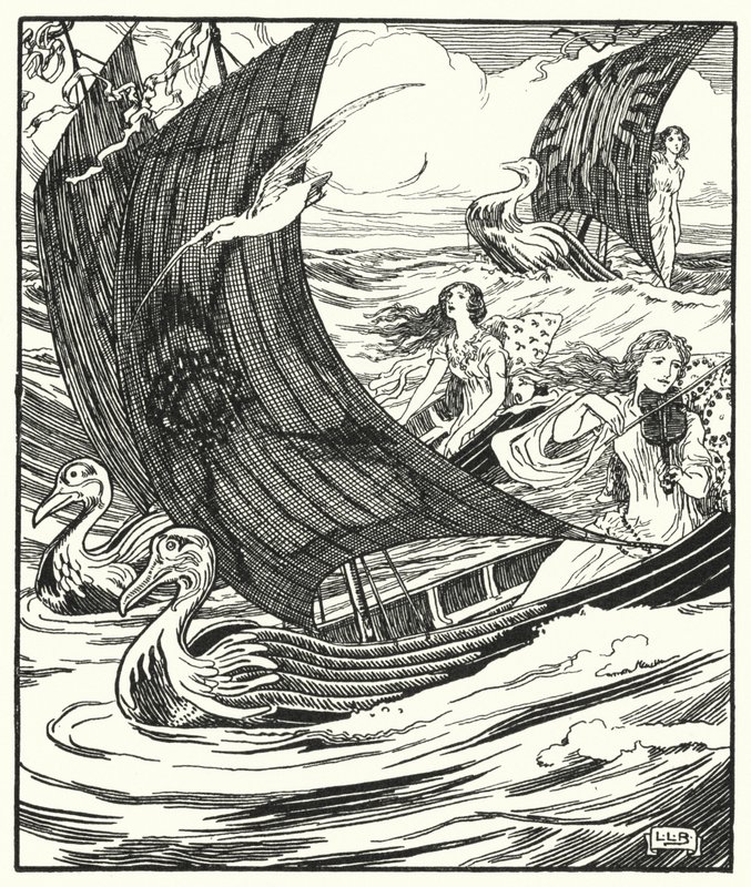 Eu vi três navios vindo navegando de Leonard Leslie Brooke