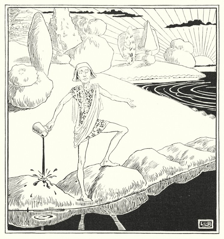 Se todo o mundo fosse torta de maçã, e todo o mar fosse tinta (gravura) de Leonard Leslie Brooke