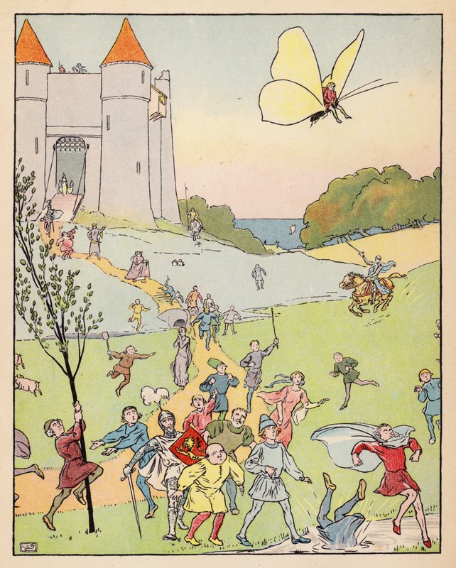 Ilustração para Tom Thumb (litografia a cores) de Leonard Leslie Brooke