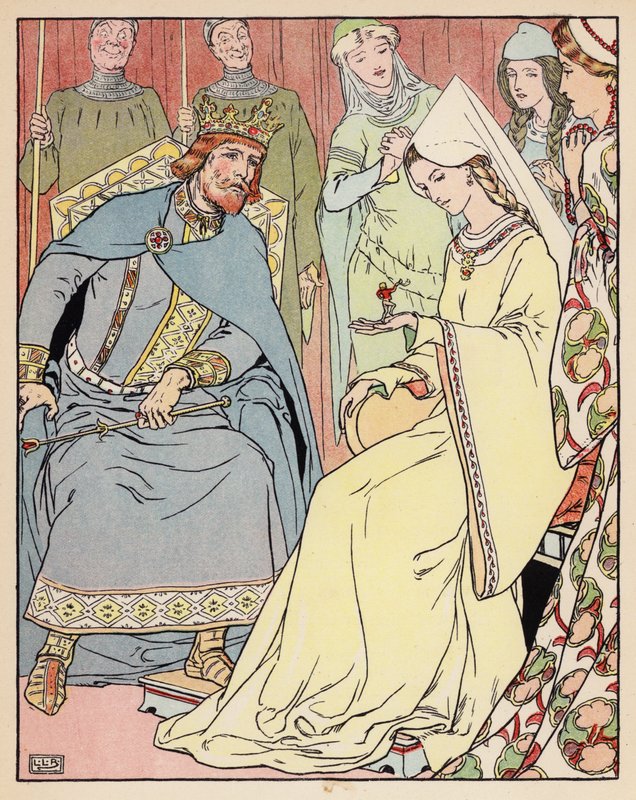 Ilustração para Tom Thumb (litografia a cores) de Leonard Leslie Brooke