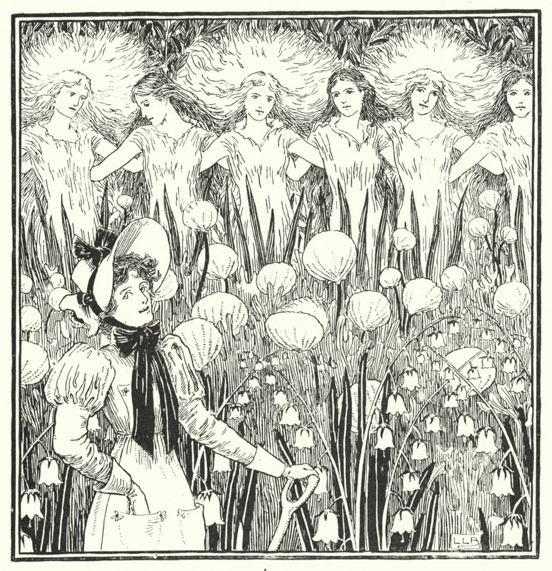Senhora Maria, muito pelo contrário, como cresce o seu jardim (gravura) de Leonard Leslie Brooke