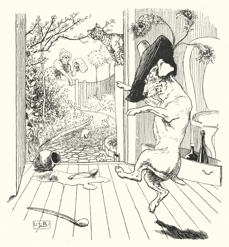 Velha Mãe Hubbard (gravura) de Leonard Leslie Brooke