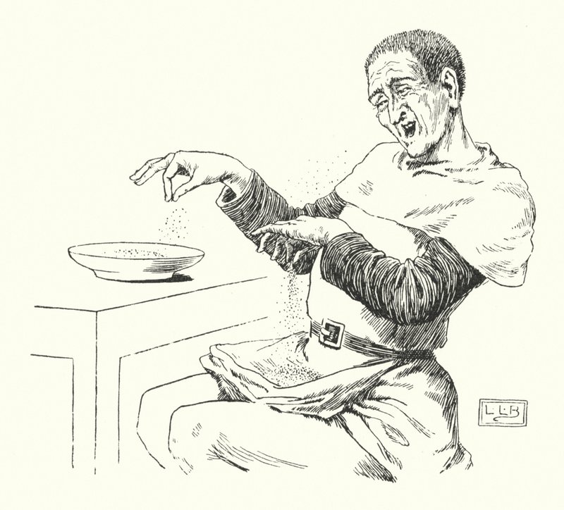 Peter Piper pegou uma bicada de pimenta em conserva (gravura) de Leonard Leslie Brooke