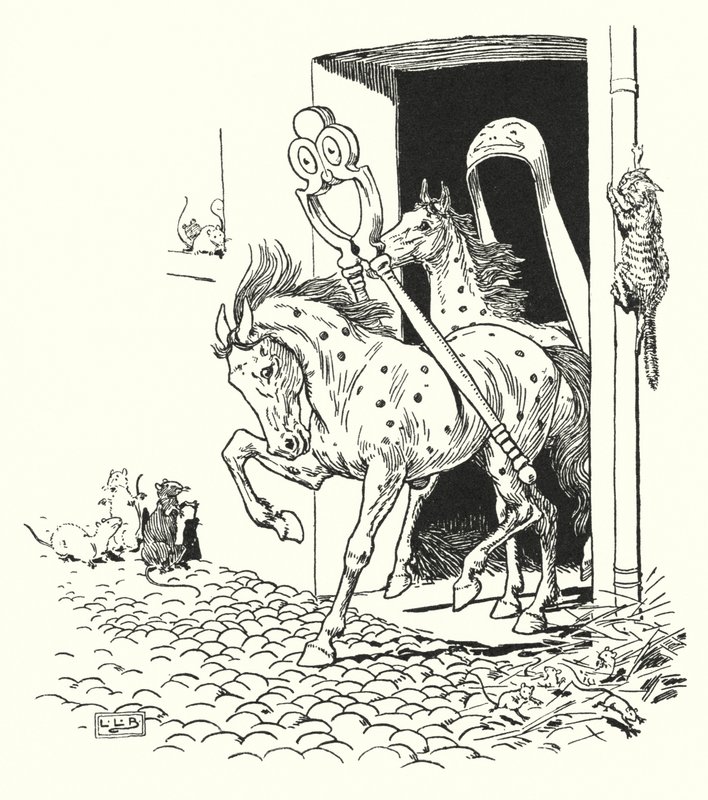 Os Quebra-Nozes e os Tenazes (litho) de Leonard Leslie Brooke