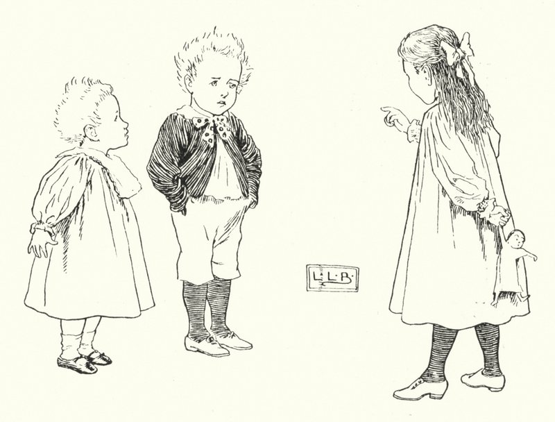 De que são feitos os meninos pequenos, feitos de; de que são feitos os meninos pequenos (gravura) de Leonard Leslie Brooke