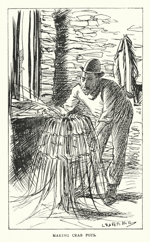 Fazer caranguejos (litografia) de Leonard Raven-Hill