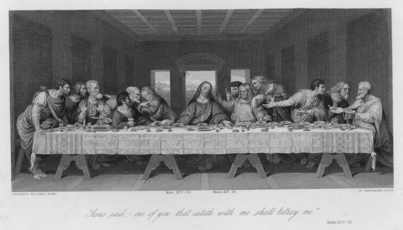 A Última Ceia, Marco XIV de Leonardo da (after) Vinci