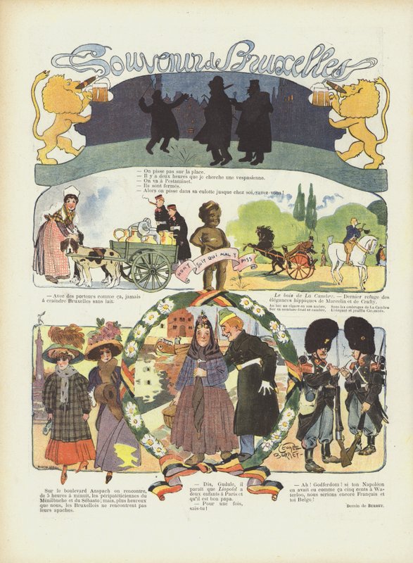 Lembrança de Bruxelas. Ilustração para o riso de Leonce Burret
