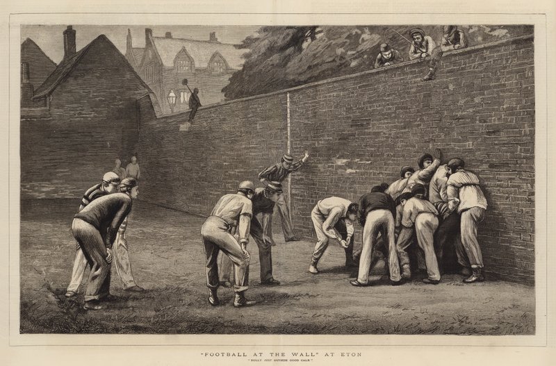 Futebol na parede em Eton de Leslie Matthew Ward