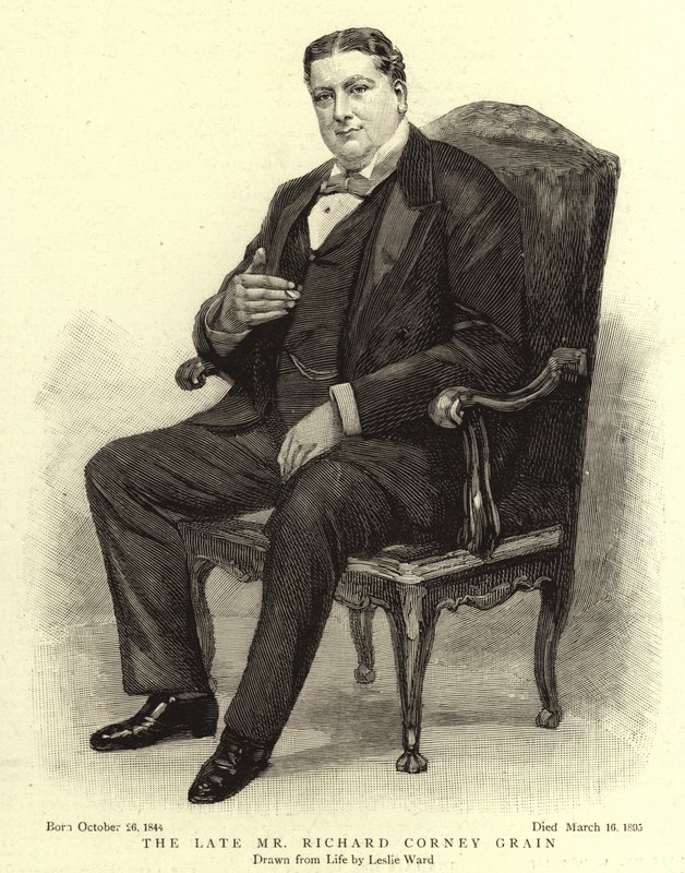 O falecido Sr. Richard Corney Grain de Leslie Matthew Ward