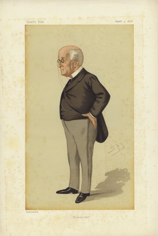 James Manby Gully, MD, Hydropathy, Vanity Fair Cartoon (cor litho) de Leslie Matthew Ward