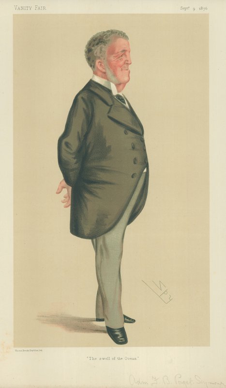Almirante Frederick Beauchamp Paget-Seymour, O inchaço do oceano, 9 de setembro de 1876, desenho animado da Vanity Fair de Leslie Matthew Ward