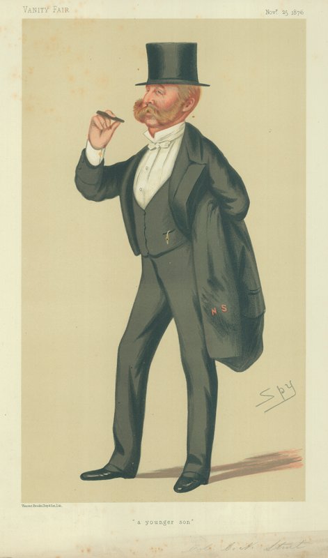 Coronel Charles Napier Sturt, Um filho mais novo, 25 de novembro de 1876, desenho animado da Vanity Fair de Leslie Matthew Ward