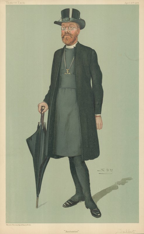 Edward Talbot, Bispo de Rochester, Rochester, 21 de abril de 1904, desenho animado da Vanity Fair de Leslie Matthew Ward
