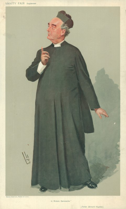 Padre Bernard Vaughan, Um Savonarola moderno, 30 de janeiro de 1907, desenho animado da Vanity Fair de Leslie Matthew Ward