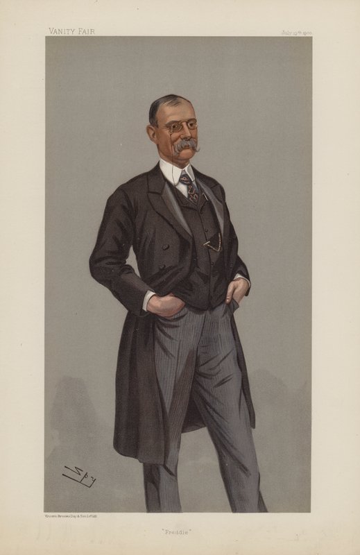 Frederick Treves, Freddie, 19 de julho de 1900, desenho animado da Vanity Fair (cromolito) de Leslie Matthew Ward