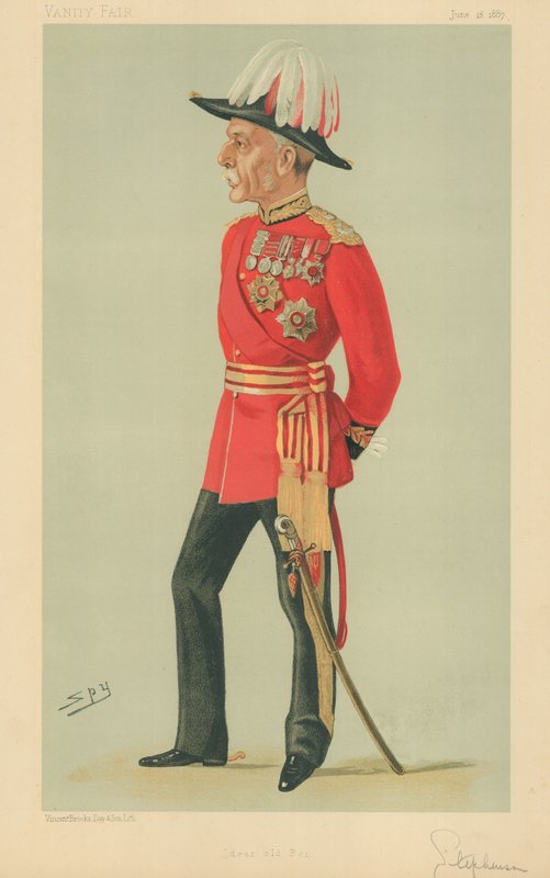 General Sir Frederick Charles Arthur Stephenson, Querido Ben, 18 de junho de 1887, desenho animado da Vanity Fair de Leslie Matthew Ward