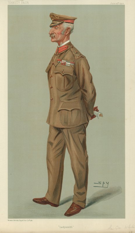General Sir George Stuart White, Ladysmith, 14 de junho de 1900, desenho animado da Vanity Fair de Leslie Matthew Ward