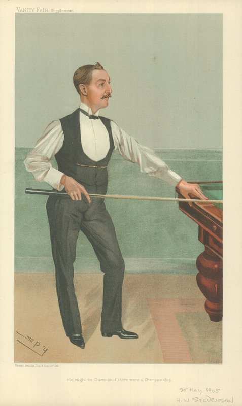 Harry W Stevenson, ele pode ser campeão se houvesse um campeonato, 25 de maio de 1905, cartoon Vanity Fair de Leslie Matthew Ward