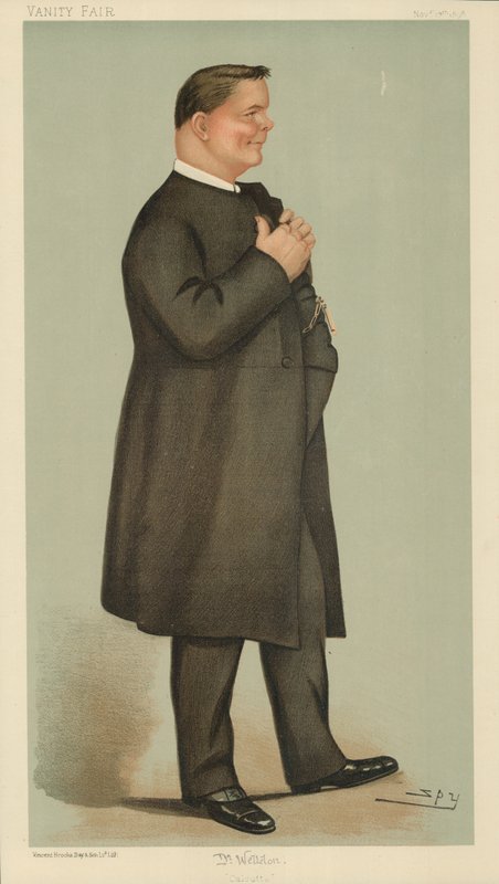 James Edward Cowell Weldon, O Bispo Designado de Calcutá, Calcutá, 17 de novembro de 1898, desenho animado da Vanity Fair de Leslie Matthew Ward