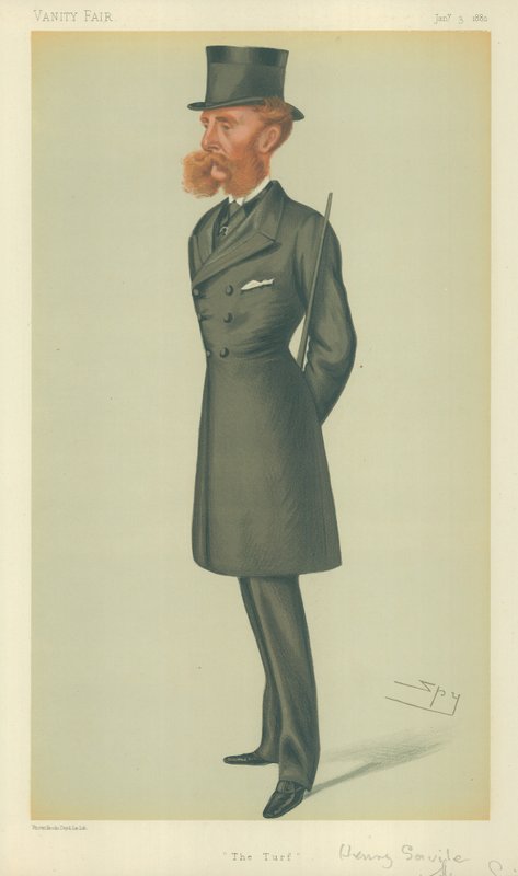 Lord Dorchester, The Turf, 24 de março de 1877, desenho animado da Vanity Fair de Leslie Matthew Ward