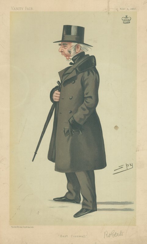 Lord Robartes, East Cornwall, 4 de fevereiro de 1882, desenho animado da Vanity Fair de Leslie Matthew Ward