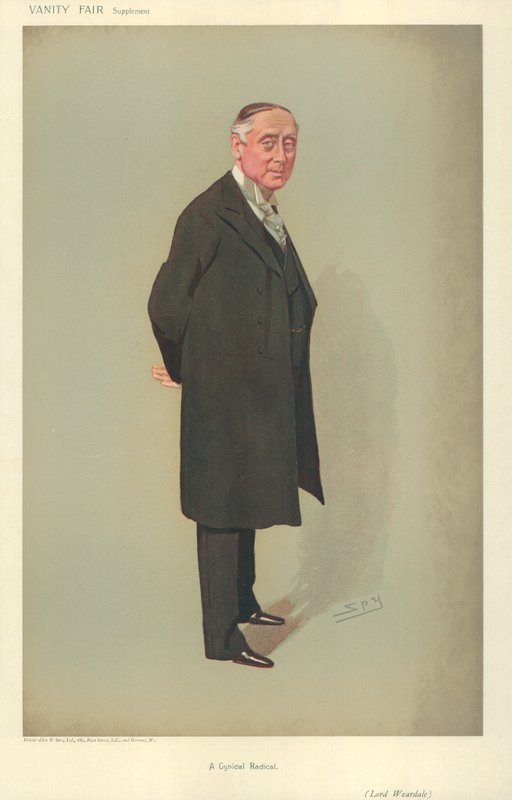 Lord Weardale, Um radical cínico, 25 de julho de 1906, desenho animado da Vanity Fair de Leslie Matthew Ward