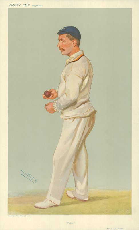 Sr. CM Wells, Pai, 10 de julho de 1907, desenho animado da Vanity Fair de Leslie Matthew Ward