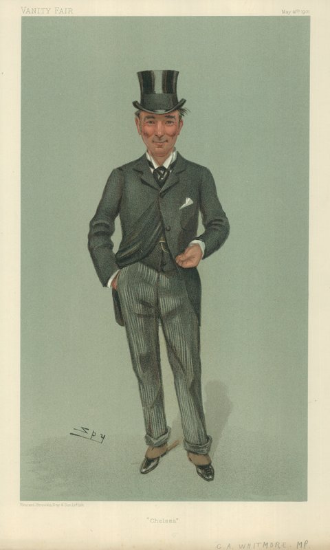 Charles Algernon Whitmore, Chelsea, 16 de maio de 1901, desenho animado da Vanity Fair de Leslie Matthew Ward