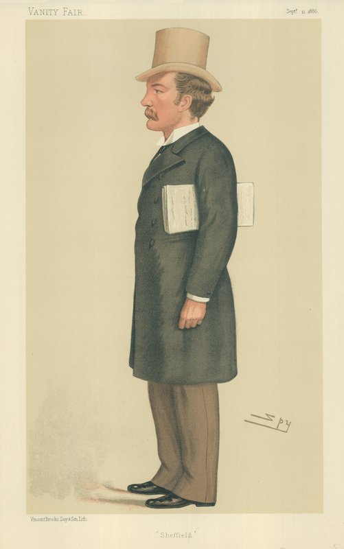 Charles Beilby Stuart-Wortley, Sheffield, 11 de setembro de 1886, desenho animado da Vanity Fair de Leslie Matthew Ward