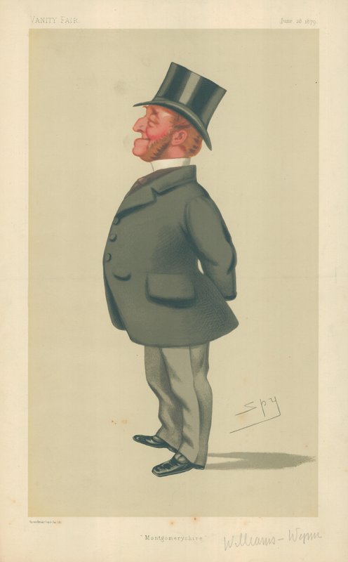 Charles Watkin Williams-Wynn, Montgomeryshire, 28 de junho de 1879, desenho animado da Vanity Fair de Leslie Matthew Ward