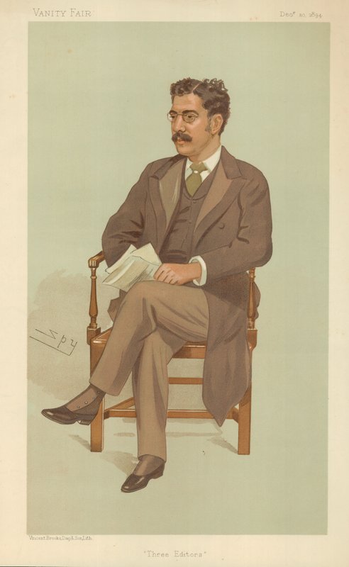 Sr. Clement King Shorter, Três Editores, 10 de dezembro de 1894, desenho animado da Vanity Fair de Leslie Matthew Ward