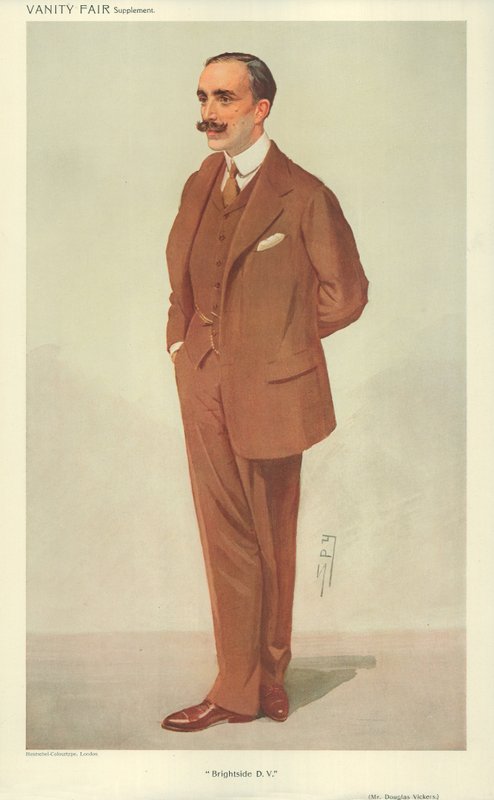 Douglas Vickers, Brightside DV, 30 de dezembro de 1909, desenho animado da Vanity Fair de Leslie Matthew Ward