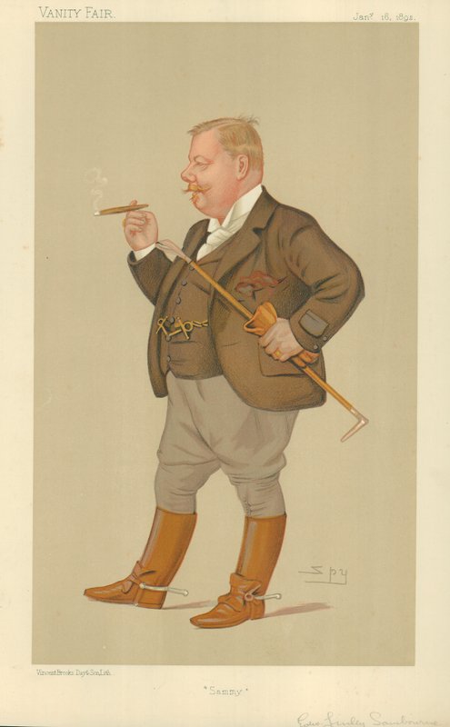 Senhor Edward Linley Sambourne, Sammy, 16 de janeiro de 1892, desenho animado da Vanity Fair de Leslie Matthew Ward