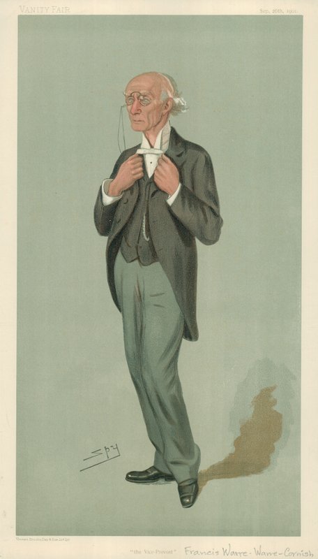 Sr. FW Warre-Cornish, Vice-reitor de Eton, Vice-reitor, 26 de setembro de 1901, desenho animado da Vanity Fair de Leslie Matthew Ward