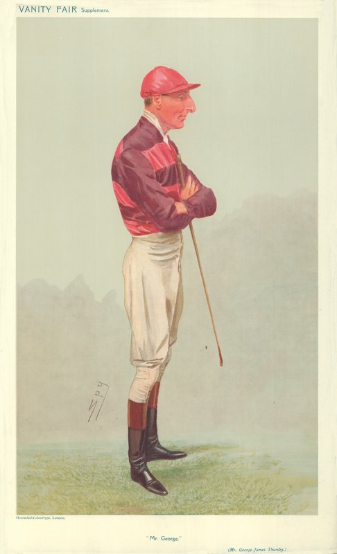 Sr. George James Thursby, Sr. George, 28 de agosto de 1907, desenho animado da Vanity Fair de Leslie Matthew Ward